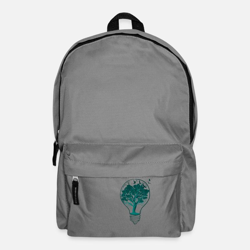 Lightbulb nature tree - Backpack - elephant grey