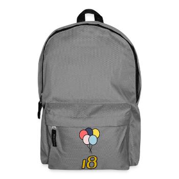 18. 18 YEARS OLD. 18th ANNIVERSARY. 18 BIRTHDAY. - Backpack - elephant grey - Front