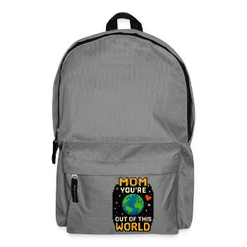 Mom, You're Out of This World – Pixel Space - Rucksack - Mittelgrau - Vorne