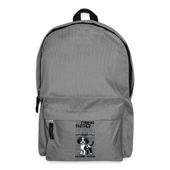 Fishing and Braque du Bourbonnais - Backpack - elephant grey - Front