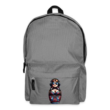  Russian Matroschka Musik Russland Russische - Rucksack - Mittelgrau - Vorne