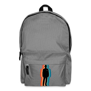 Retro Sheriff Silhouette Vintage Lawman Art - Backpack - elephant grey - Front