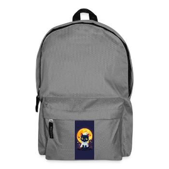 Moonlight Cat in Ghost Cloak - Backpack - elephant grey - Front