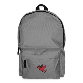 Origami Drache Rot Geometrisch - Rucksack - Mittelgrau - Vorne