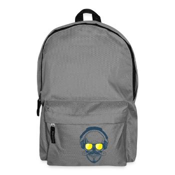 Amazing skull design with headphones - Backpack - elephant grey - Front