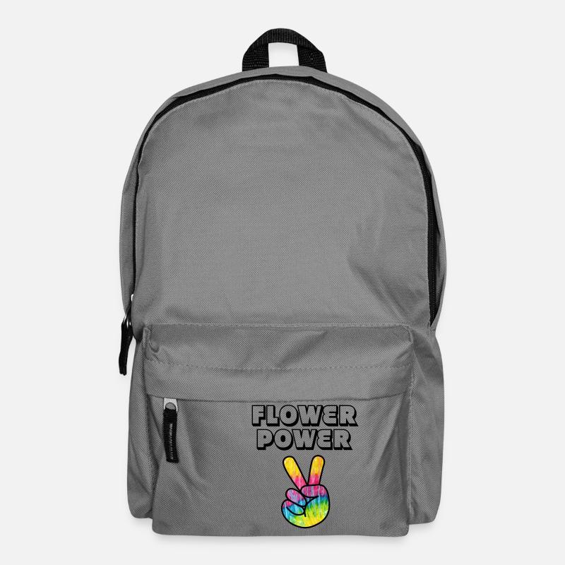 Flower Power - Rucksack - Mittelgrau