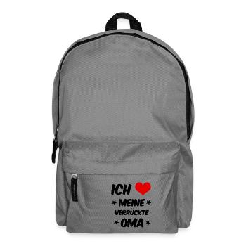 Baby und Kleinkind Motiv "HERZ" - NorisBabyTee - Rucksack - Mittelgrau - Vorne