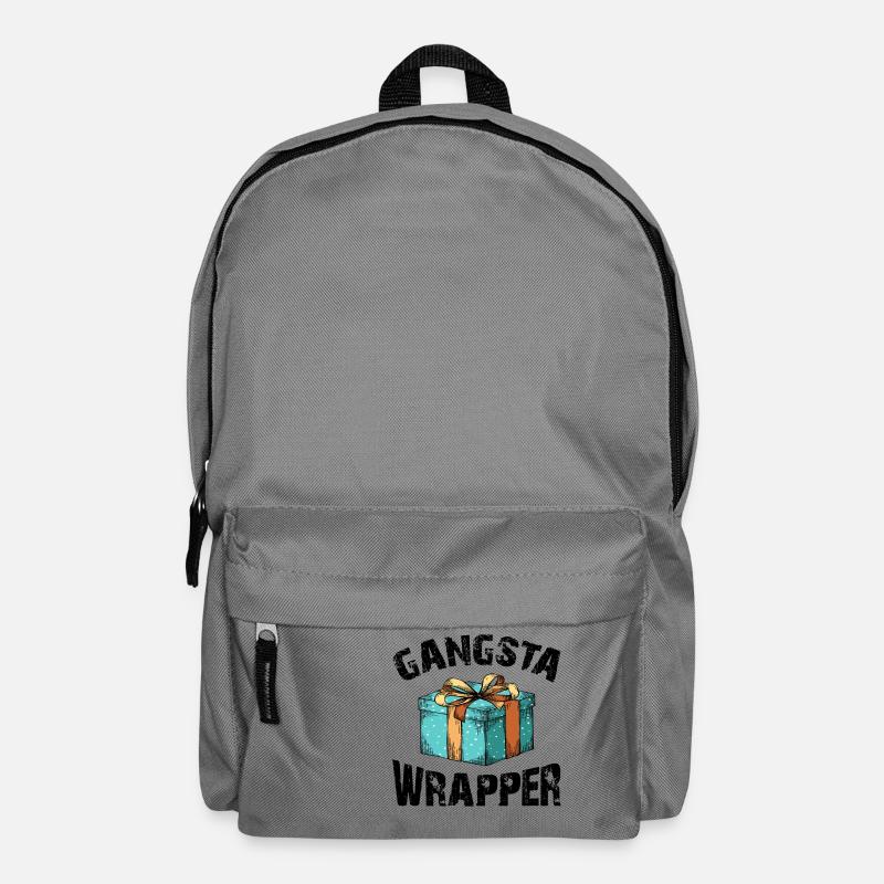 Gangsta Wrapper - Weihnachten - Einpacker - Rucksack - Mittelgrau