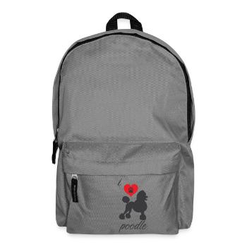 J'aime mon caniche Shirt Design cadeau - Sac à dos - gris éléphant - Devant