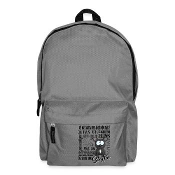 Je Suis Staffie Bleu Blanc - NoirFR - Sac à dos - gris éléphant - Devant