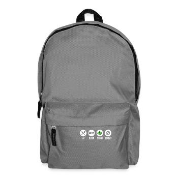 Eat Sleep Scout Repeat - Rucksack - Mittelgrau - Vorne
