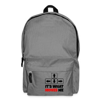 Tastatur / es bewegt mich / Geschenk / Zocken - Rucksack - Mittelgrau - Vorne