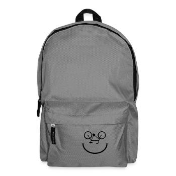 Bicycle Velo Biker Smilies Smilie T-Shirt - Backpack - elephant grey - Front