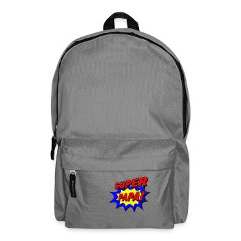 Super Papa Held Comic Vatertags Geschenk - Rucksack - Mittelgrau - Vorne
