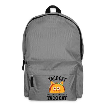 Tacocat spelled backwards is tacocat - Backpack - elephant grey - Front