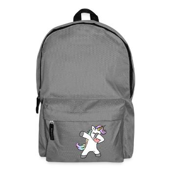 Dab Dance Dabbing Unicorn Tanzendes Einhorn - Rucksack - Mittelgrau - Vorne