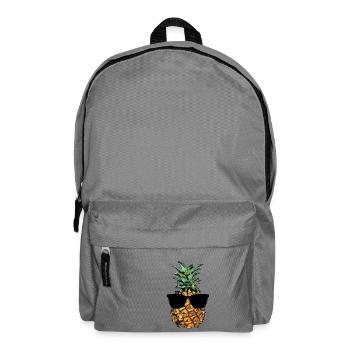 Hipster pineapple with sunglasses - funny design - Backpack - elephant grey - Front