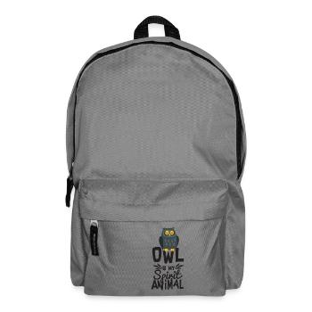 Perfect Owl Is My Spirit Animal Funny T Shirt - Backpack - elephant grey - Front