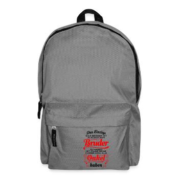 Super frère, oncle super - Cadeau - Sac à dos - gris éléphant - Devant