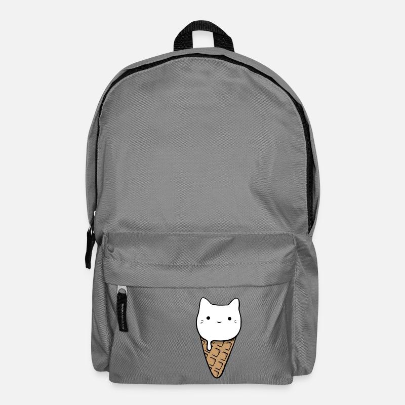 Cute Cat Ice Cream - Backpack - elephant grey