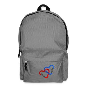 Carabiner Heart - climbing love partner gift - Backpack - elephant grey - Front