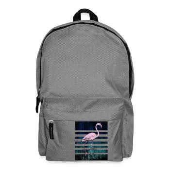 Rosa Flamingo - Rucksack - Mittelgrau - Vorne