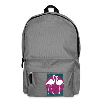 Flamingo couple - Backpack - elephant grey - Front