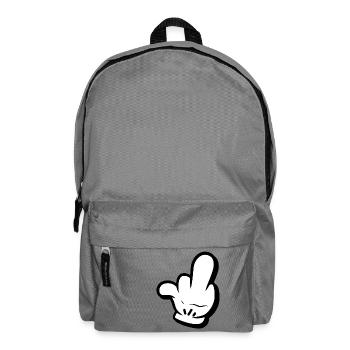 Middle finger comic style - Backpack - elephant grey - Front