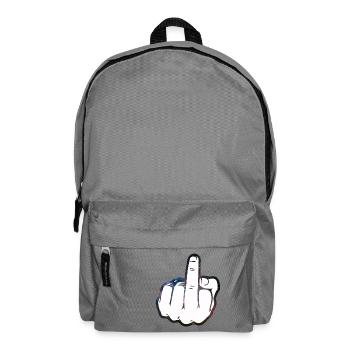 Mittelfinger Comic - Rucksack - Mittelgrau - Vorne