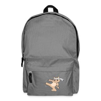 Chat de karaté / arts martiaux - Sac à dos - gris éléphant - Devant