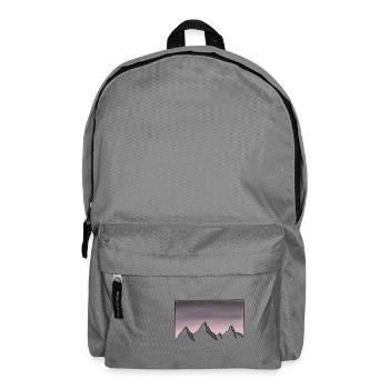 Mountains starry night sky - Backpack - elephant grey - Front