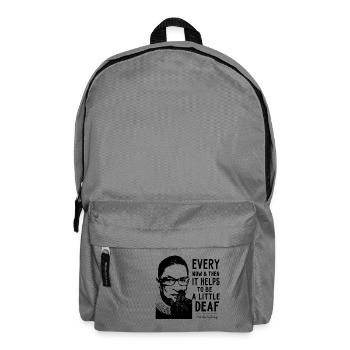 Every now and then it helps to be a little deaf - Backpack - elephant grey - Front
