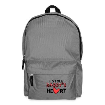 I stole Daddy's heart - Family Matching - Backpack - elephant grey - Front