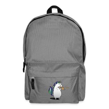 Unicorn plays trombone music trombone gift - Backpack - elephant grey - Front