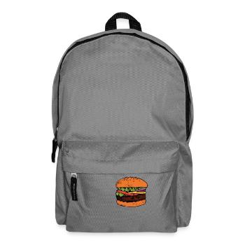 Burger Hamburger Cheeseburger Fast Food Hunger - Backpack - elephant grey - Front