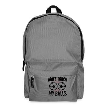 Greif nicht nach meinen Bäller, Humor, Fussball - Rucksack - Mittelgrau - Vorne