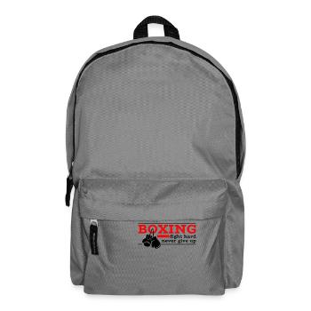 Boxer Boxing Boxen Boxsport Kampfsport Geschenk - Rucksack - Mittelgrau - Vorne