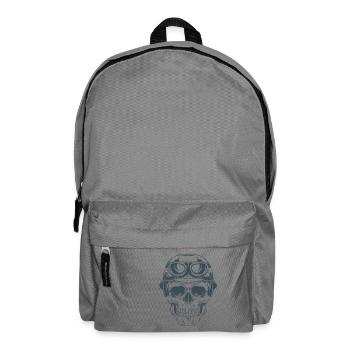 totenkopf motorrad geschenk shirt - Rucksack - Mittelgrau - Vorne