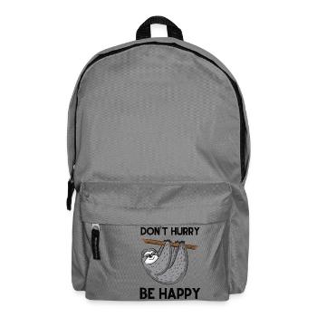 Funny sloth gift Happy chill out relax - Backpack - elephant grey - Front