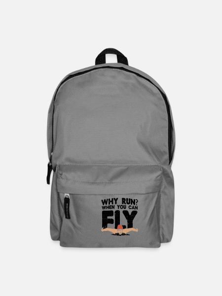 Schwimmen Schwimmer Geschenk - Rucksack - Mittelgrau