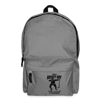 Dabbing Hockey Boy Gift - Backpack - elephant grey - Front