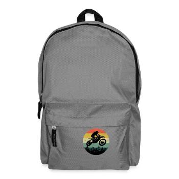 Motocross MX Motorcycle Motorrad Motorsport Biker - Rucksack - Mittelgrau - Vorne