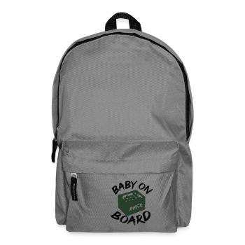 Bier on board - Rucksack - Mittelgrau - Vorne