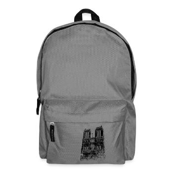 Notre Dame Paris Skyline Frankreich I Love Paris - Rucksack - Mittelgrau - Vorne