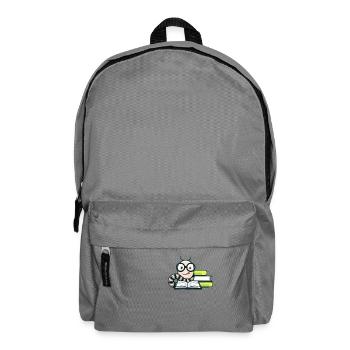 Rat de bibliothèque avec lunettes de nerd lire rat de bibliothèque - Sac à dos - gris éléphant - Devant