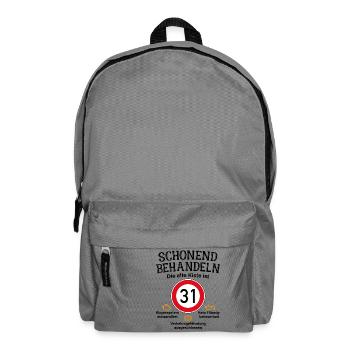 31. Geburtstag Schonend Behandeln 31 Alte Kiste 31 - Rucksack - Mittelgrau - Vorne