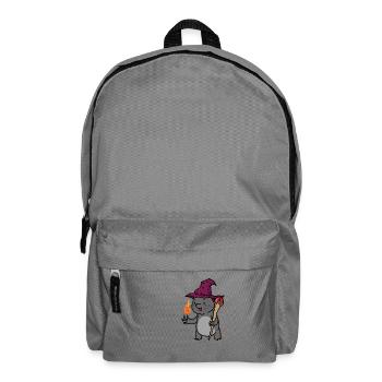 Maulwurf als Zauberer Tier Erdhügel - Rucksack - Mittelgrau - Vorne