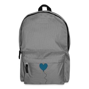 Blue Heart Balloon Balloon Valentine's Day - Backpack - elephant grey - Front