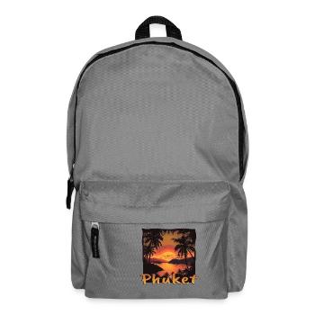 Phuket Thaïlande Coucher De Soleil Vacances Grunge - Sac à dos - gris éléphant - Devant