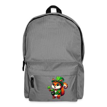 Écureuil de la Saint-Patrick : Design festif - Sac à dos - gris éléphant - Devant